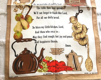 Vintage Tea Towel, Unused Linen, Ulster Weavers, My Kitchen