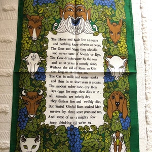 Vintage NEW Ulster Weavers, Bacchus By Ulster,   Made in Ireland, By Ulster Reg 5264, Tea Towels