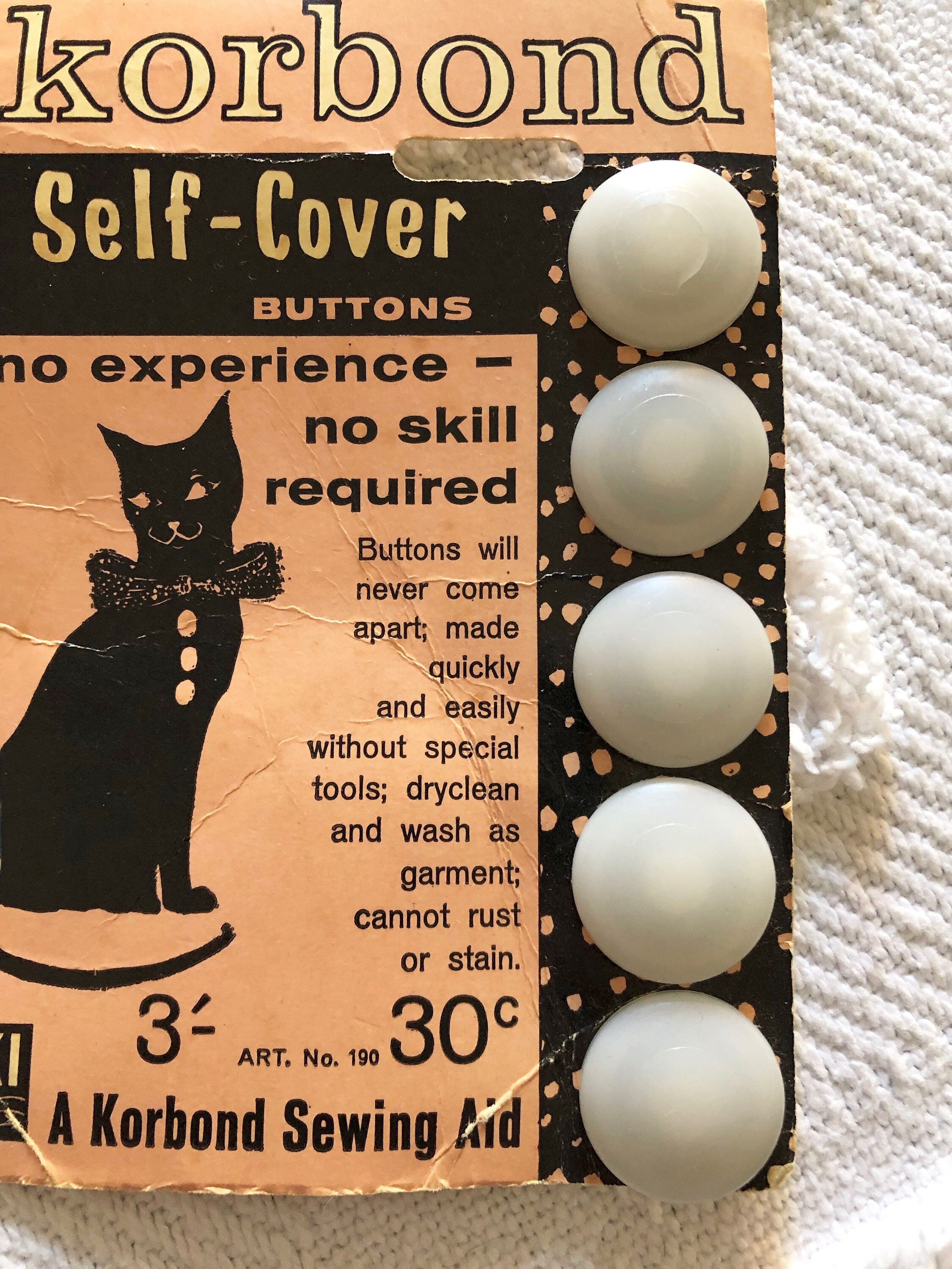 Korbond Self Cover Buttons Square Korbond Self Cover Buttons Square