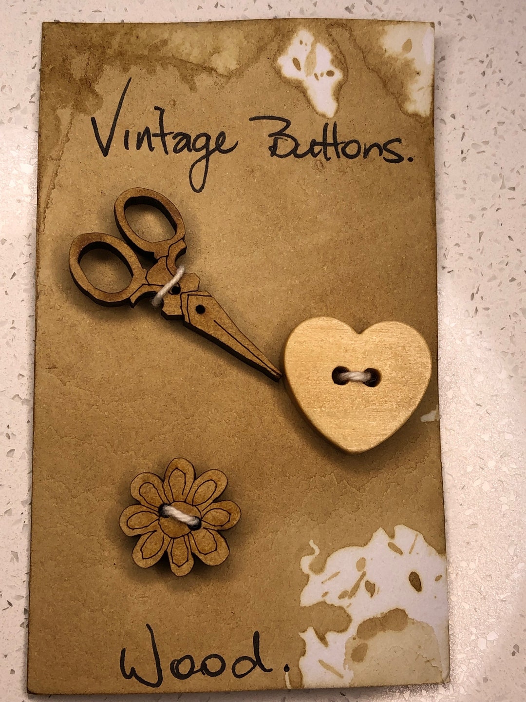 Vintage Timber Buttons set of 3 Buttons Treasures Buttons - Etsy Γsterreich