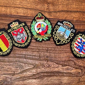 Vintage Patches, Belgium, Brugge, Bruxelles, Gerard Works, Antwerpen, Belgique, Felt,  Souvenir Badge, Holidays, Embroidered Badge