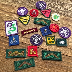 Lot of 7 Vintage 1980s Girl Scout Patches Cat Patch 80s Craft