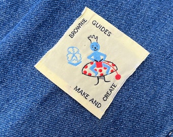 Patch Vintage, Make and Create, Brownie Guide,  Guides Australia,  Girl Guides,  Australia, Woven Motifs Clothing