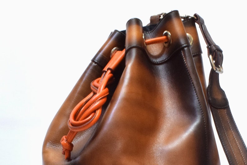 Luxury Leather Backpack Brown Vintage Leather Beach Bag Hiking Etsy