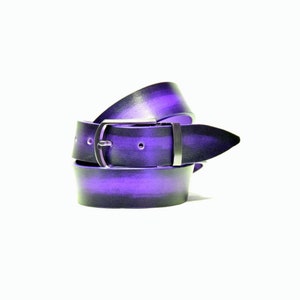 Gurtel Herren Gurtel Lila Gurtel Leder Gurtel Herren Grau Etsy