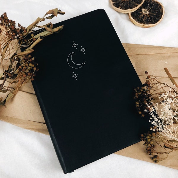 Celestial Silver Vegan Leather Bullet Journal Gift