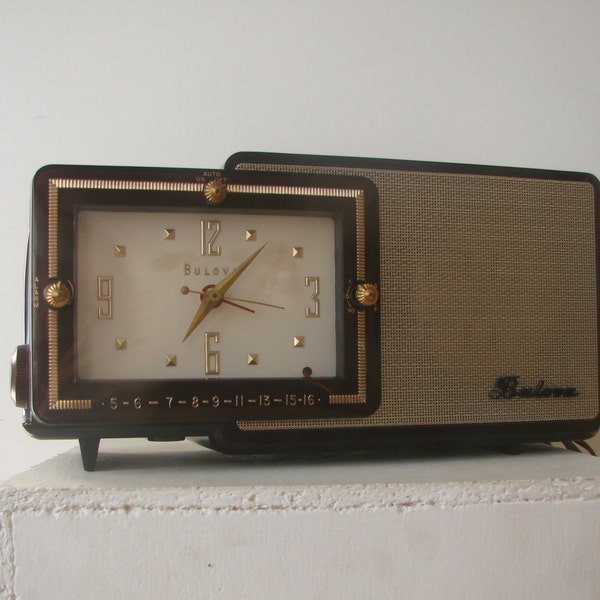 vintage 1957 Bulova radio | fully restored 50s clock radio