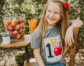 girls "grade notebook" facebook applique tshirt