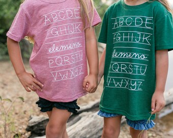 unisex “ABC’s” vinyl applique tshirt