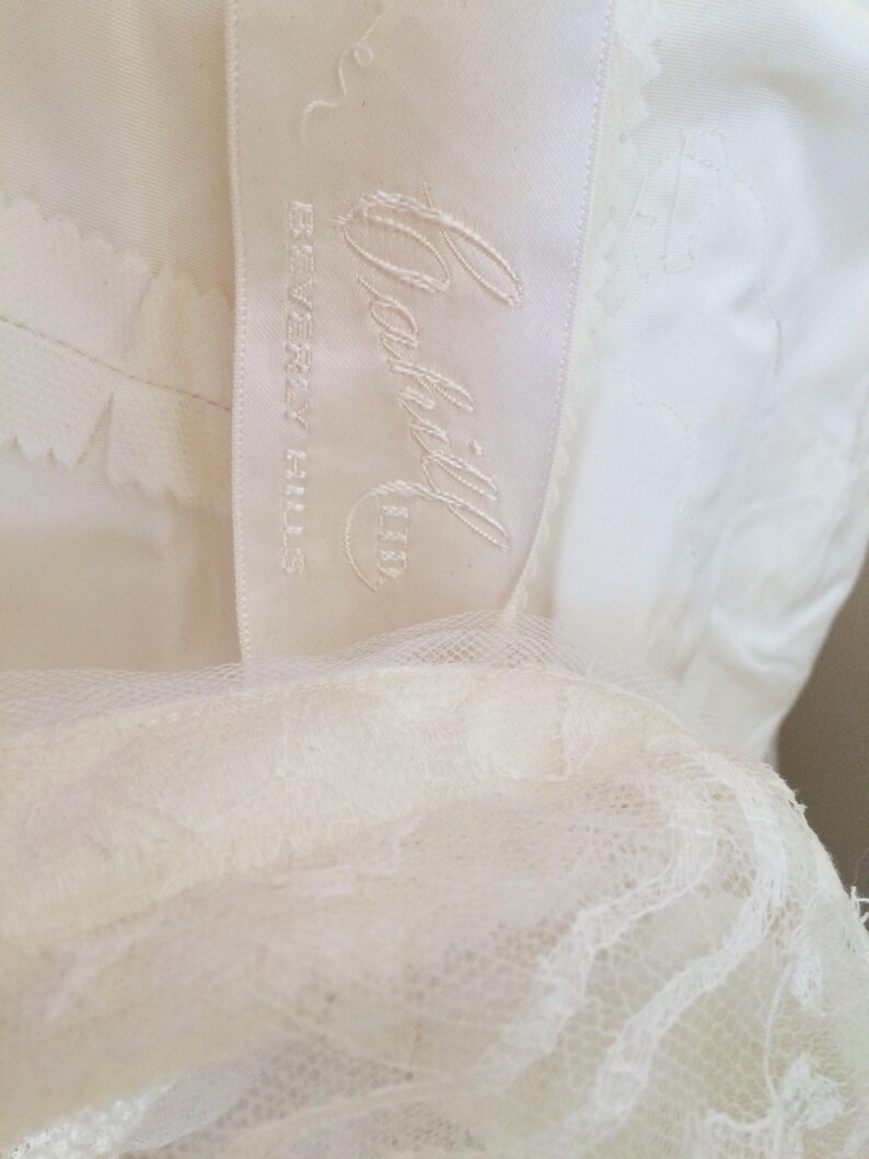 Vintage Couture 1950s Wedding Dress Lace and Tulle wedding gown Fit and Flare Gown Long Sleeve Romantic Wedding Gown Dress by William Cahill