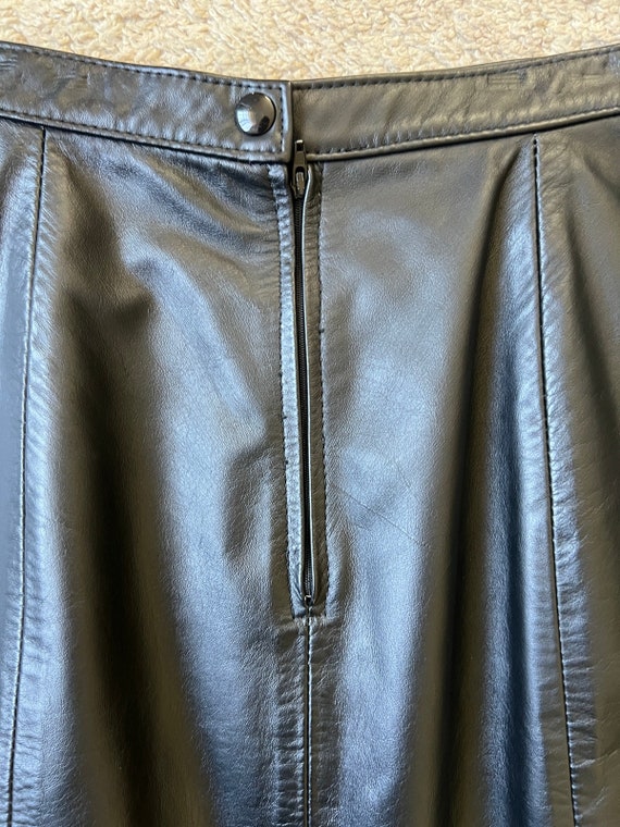 Leather Pencil Skirt, Size 6 Leather, Lined Leathe