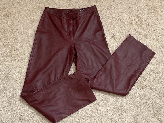 Vintage Red Leather Pants Oxblood Leather Pants by