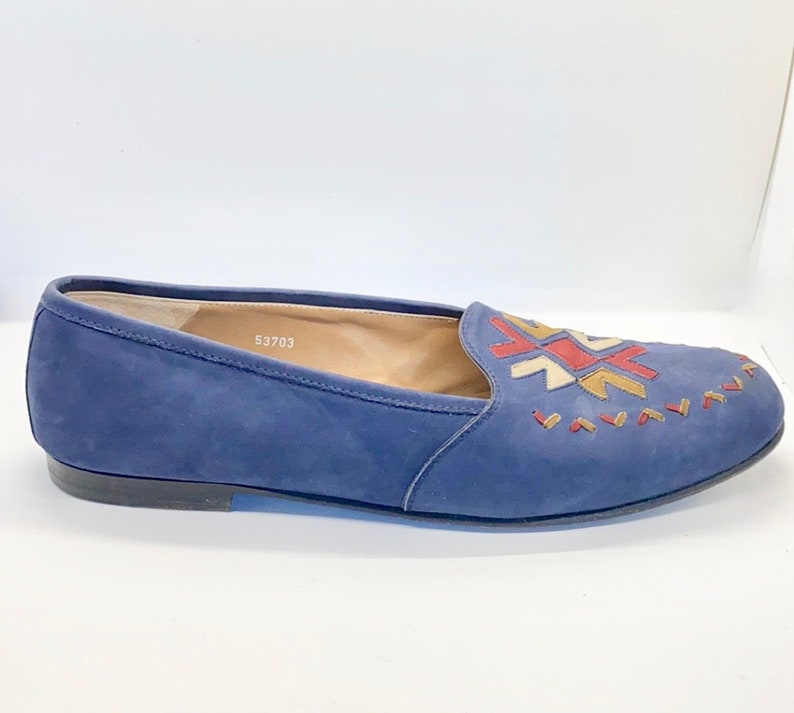 Mens Suede Loafers/ Blue Slip on Shoes/ Blue Suede Shoes/ Etsy