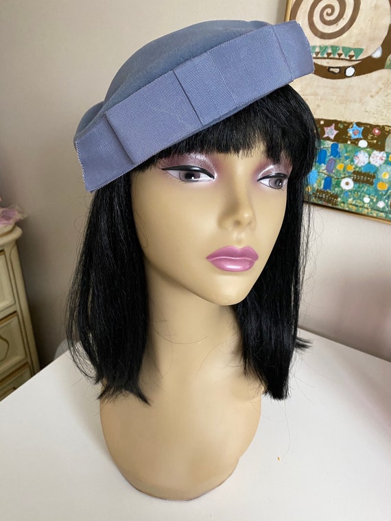 1940s tilt hat Powder Blue 1940s tilt hat Wartime
