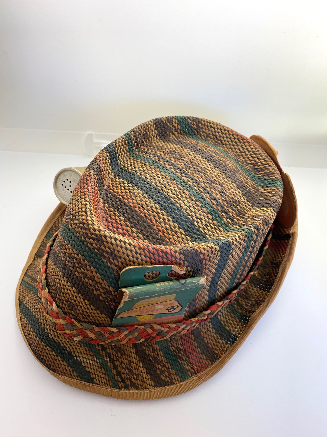 Vintage Straw Beer Hat w/Advertising Rockabilly Mens hat Mens Etsy