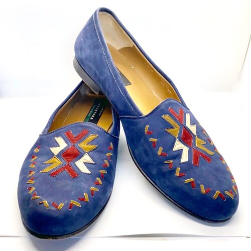 Schoenen Instappers Schoenen damesschoenen Instappers vintage 1980s 80s The  Tog Shop sky blue white bow slip on loafers USA mozeduca.co.mz