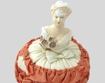 Art Deco Chalkware Half Doll Pincushion