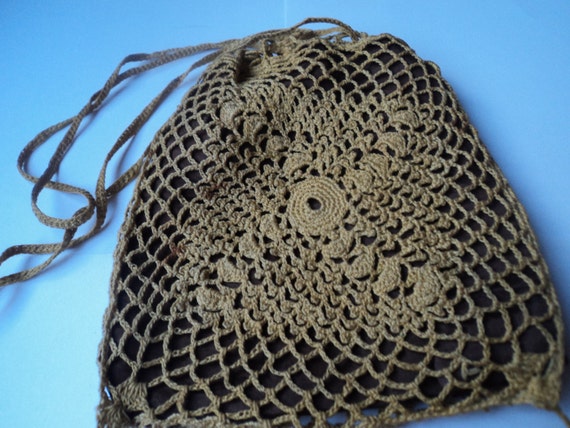 Pouch Purse Hand Crochet Antique Lace - image 2