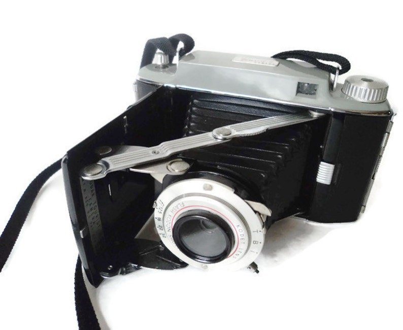 Kodak 1950s Tourist II Vintage Folding Camera With Neck Strap Etsy
