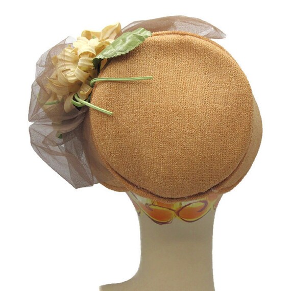 1920's Textured Silk Brimmed Cloche Flapper Hat - image 4