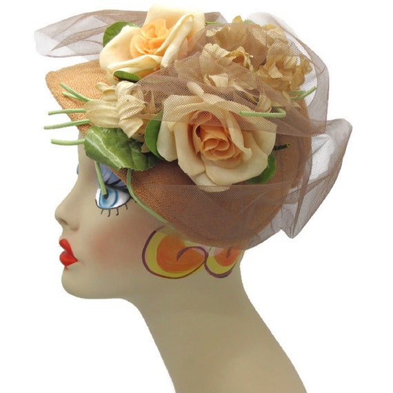 1920's Textured Silk Brimmed Cloche Flapper Hat