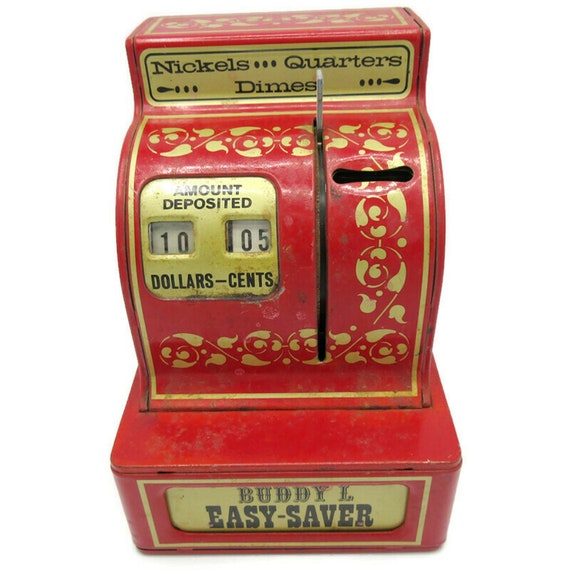 Buddy L Easy Saver Cash Register Tin Toy Bank 1976 Etsy