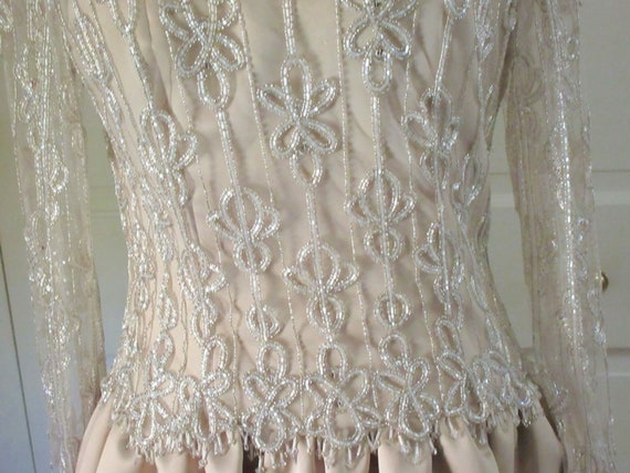 Bob Mackie Boutique Heavy Beaded Polyester Silk S… - image 4