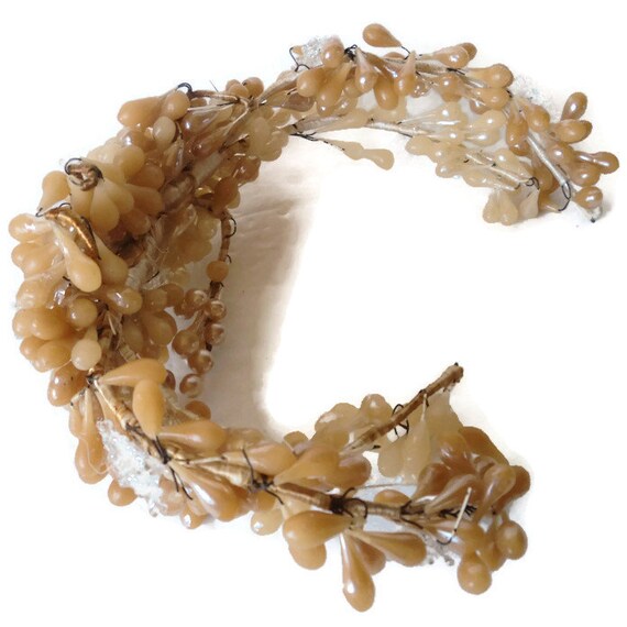 Antique French Tiara Wax Bridal Crown Floral Wedd… - image 5