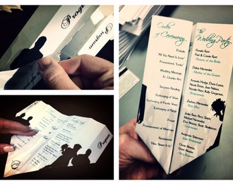 Paper Airplane Wedding Programs-(Designed Completely to Compliment Your Unique Wedding Theme)