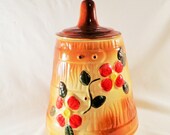Vintage Butter Churn, Flowers, American Bisque