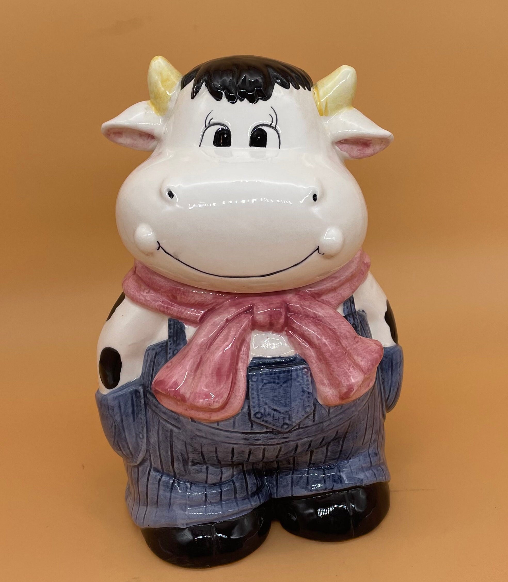 COOKIE JAR * COW in Blue Jeans - Etsy 日本