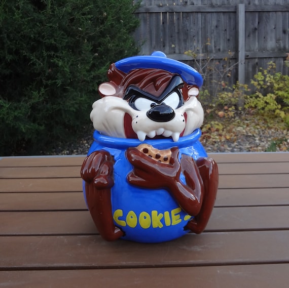 680 Looney Tunes タズマニアンデビル クッキージャー 陶器製 COOKIE JAR * Tasmanian Devil, WB, 1997, Looney Tunes - Etsy 日本