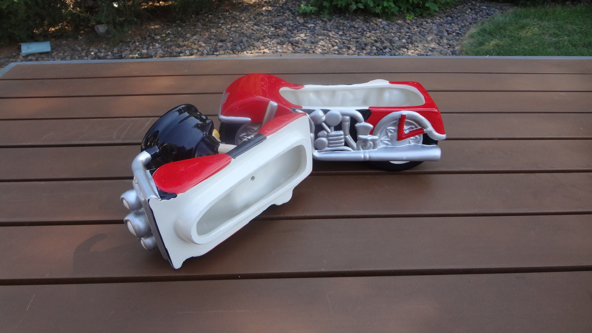 COOKIE JAR * Betty Boop on a Red Motorcycle, Red Bikini, RARE - Etsy