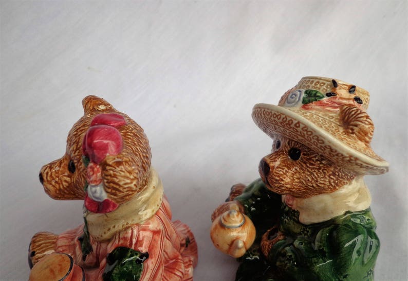 Salt and Pepper Shaker Set Bearware Pottery Bears Edition 4E Etsy