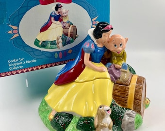 COOKIE JAR * Disney Snow White, Seven Dwarfs, Dopey, Thumper