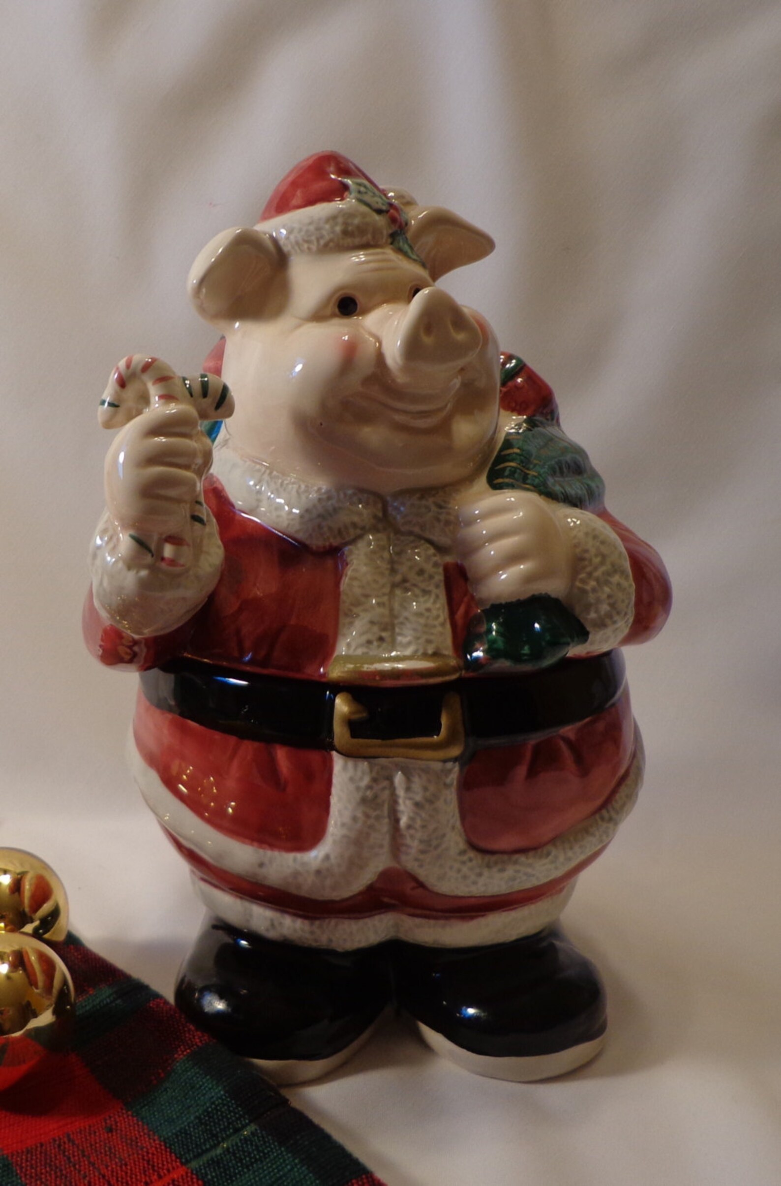 Santa Pig Cookie Jar Etsy