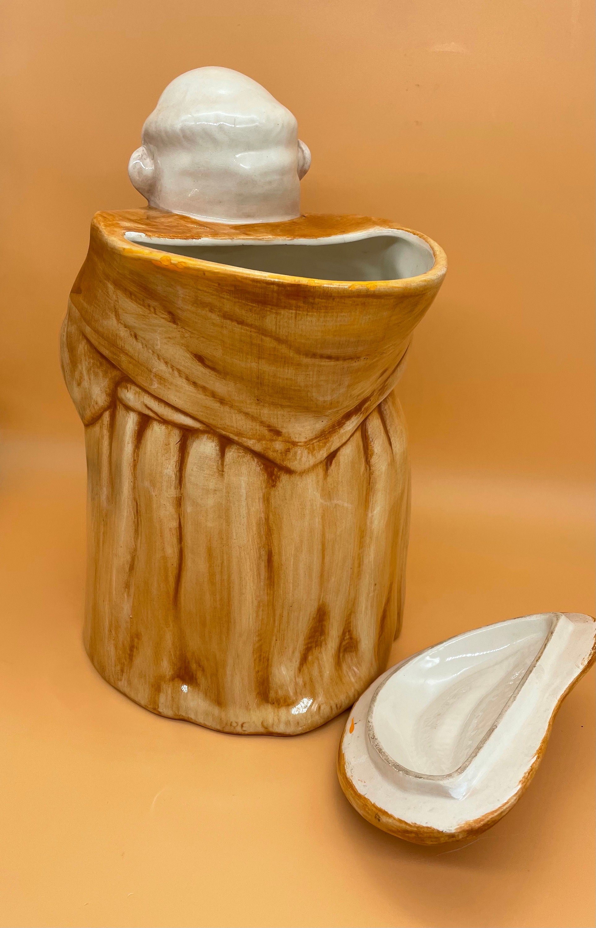 COOKIE JAR * the Monk, Treasure Craft, Vintage 70 - Etsy