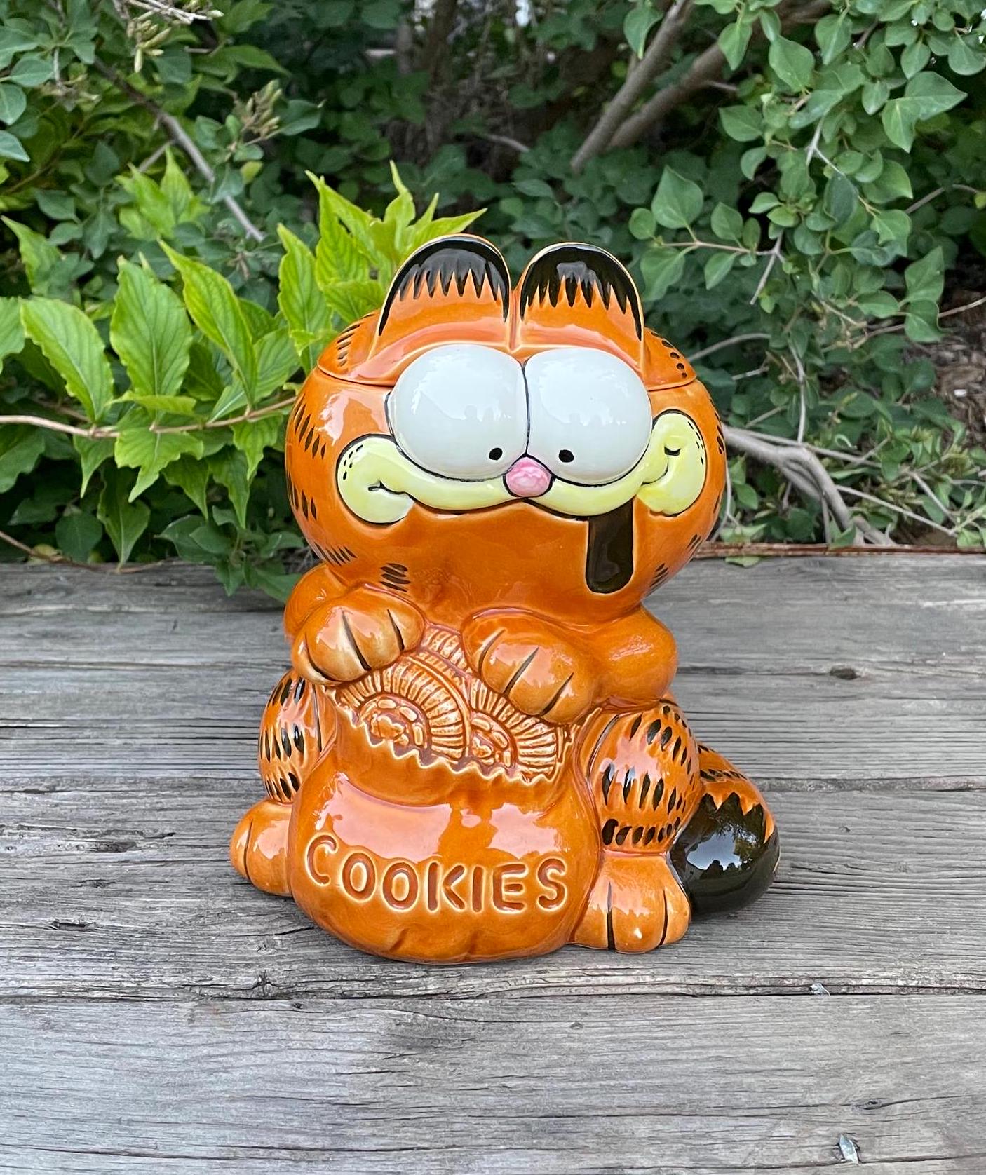 COOKIE JAR * GARFIELD the Cat, 1981 Rare, United Feature Sync - Etsy