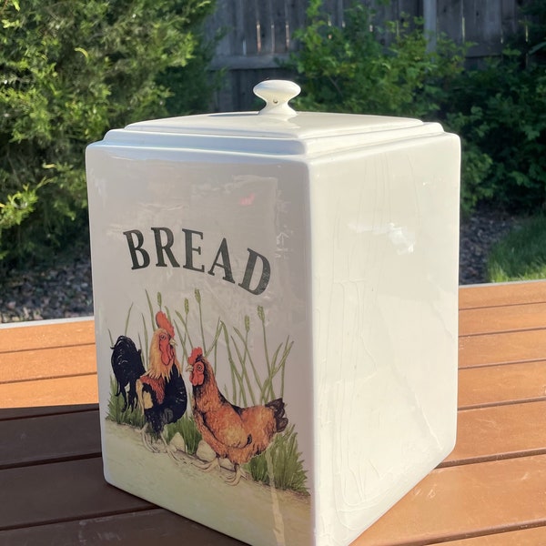 Rooster Bread Box Etsy