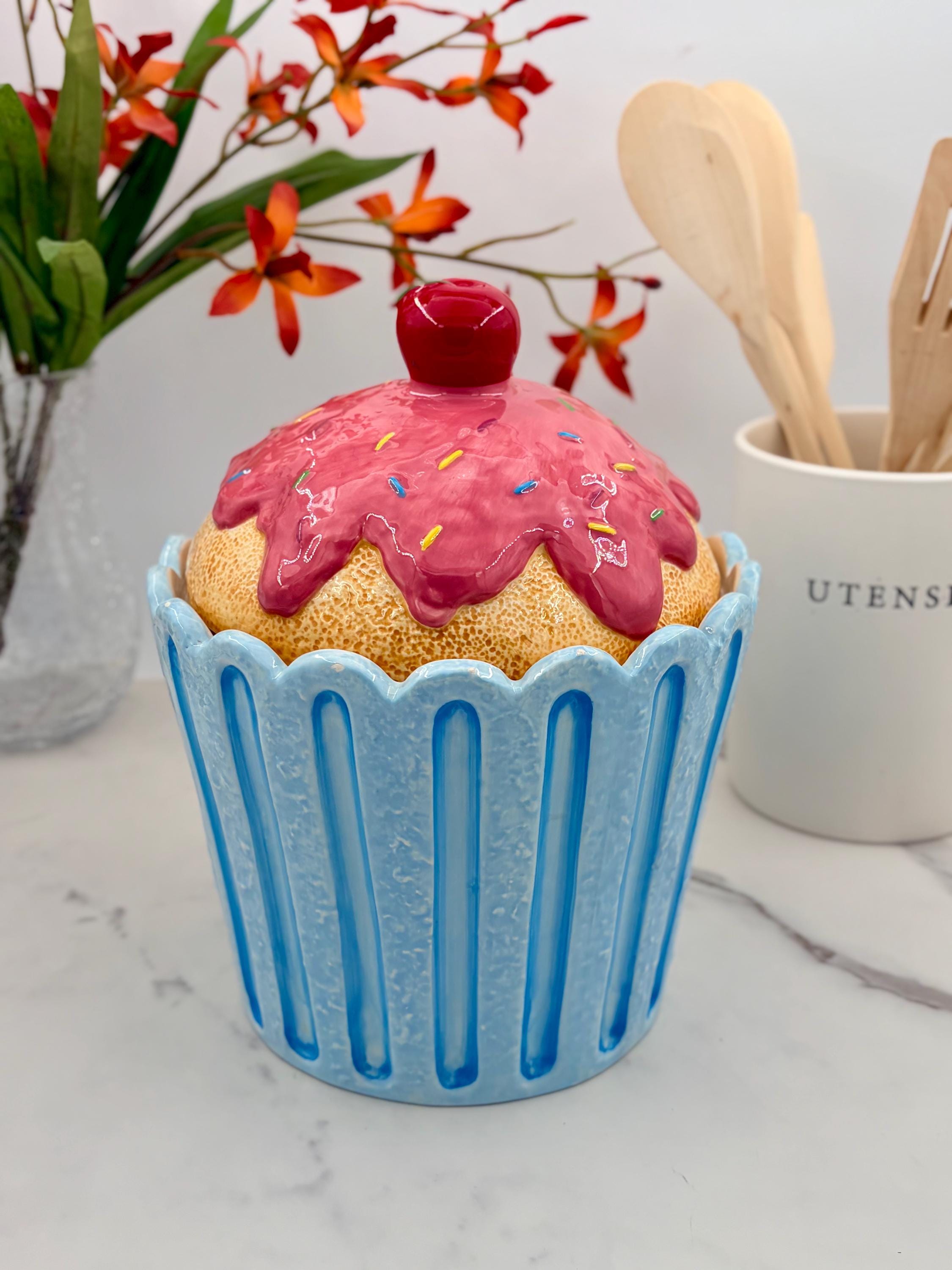 Vintage Cupcake Cookie Jar - Etsy