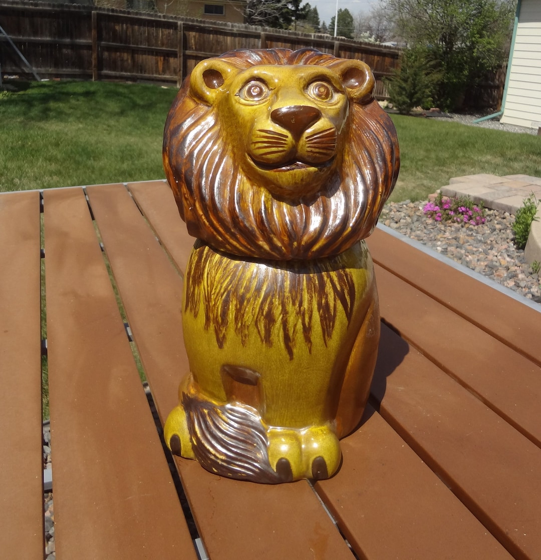 COOKIE JAR * Lion, Metlox, Poppytrail Calif. RARE Vintage - Etsy