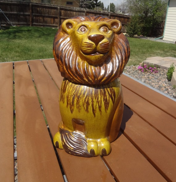 COOKIE JAR * Lion, Metlox, Poppytrail Calif. RARE Vintage - Etsy
