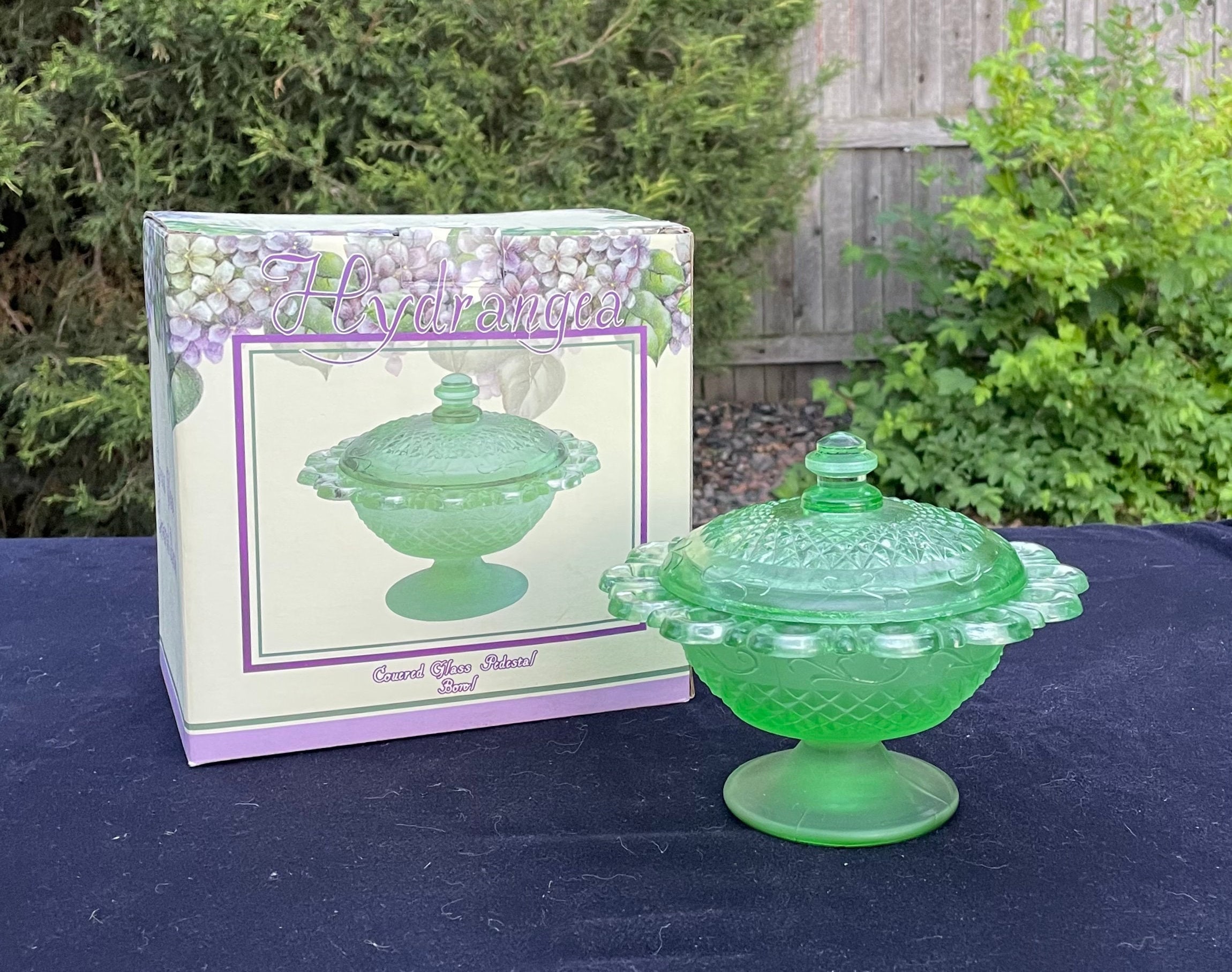 Hydrangea Glass Bowl - Etsy