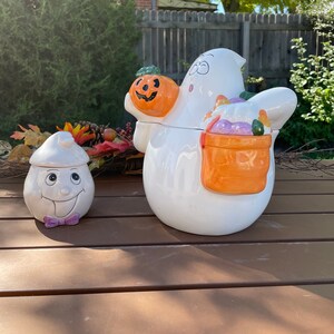 COOKIE JAR ~ Ghost and Candy dish, Halloween