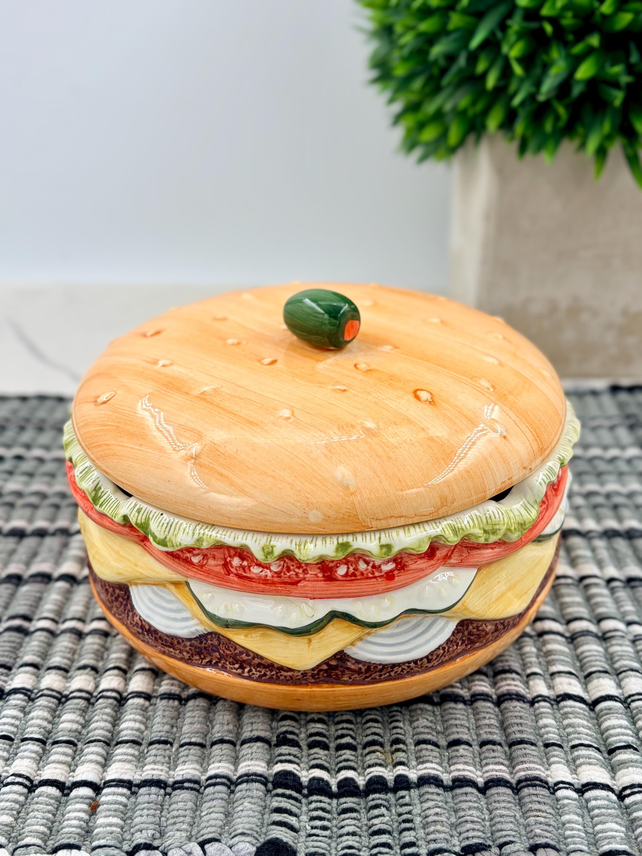 Vintage Ceramic Hamburger - Etsy