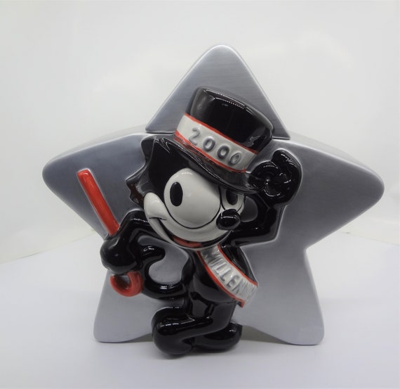 COOKIE JAR * Felix the Cat, 2000 Millennium, Clay Art, Quality