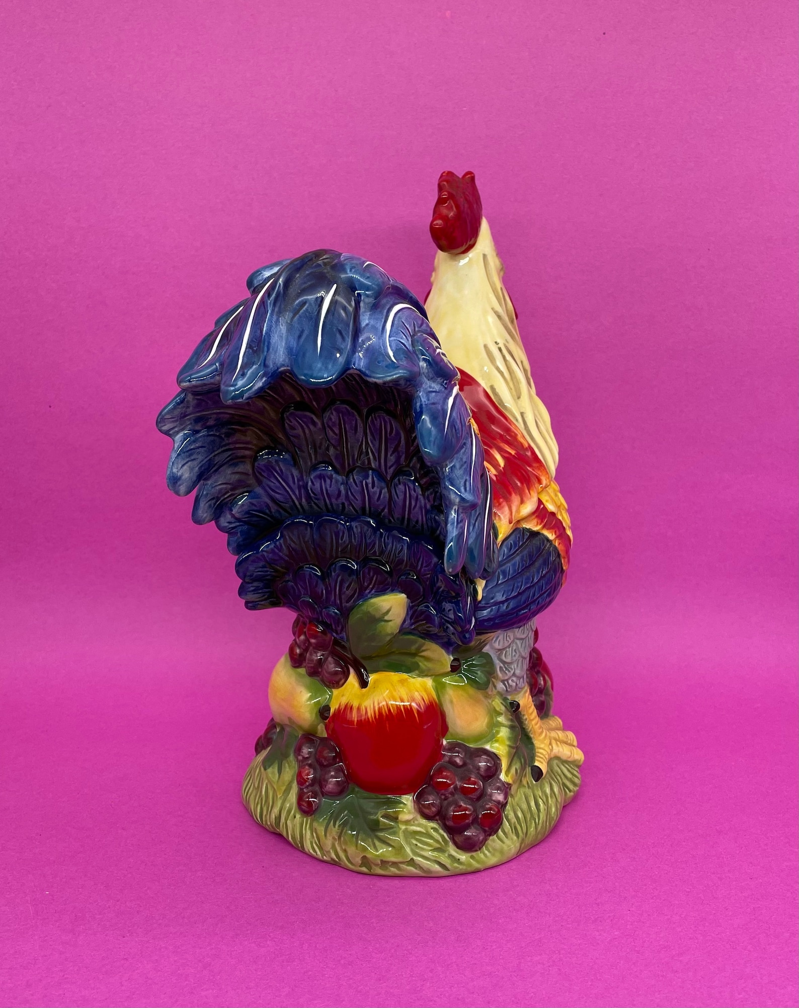 COOKIE JAR ROOSTER Heavy Ceramic Etsy