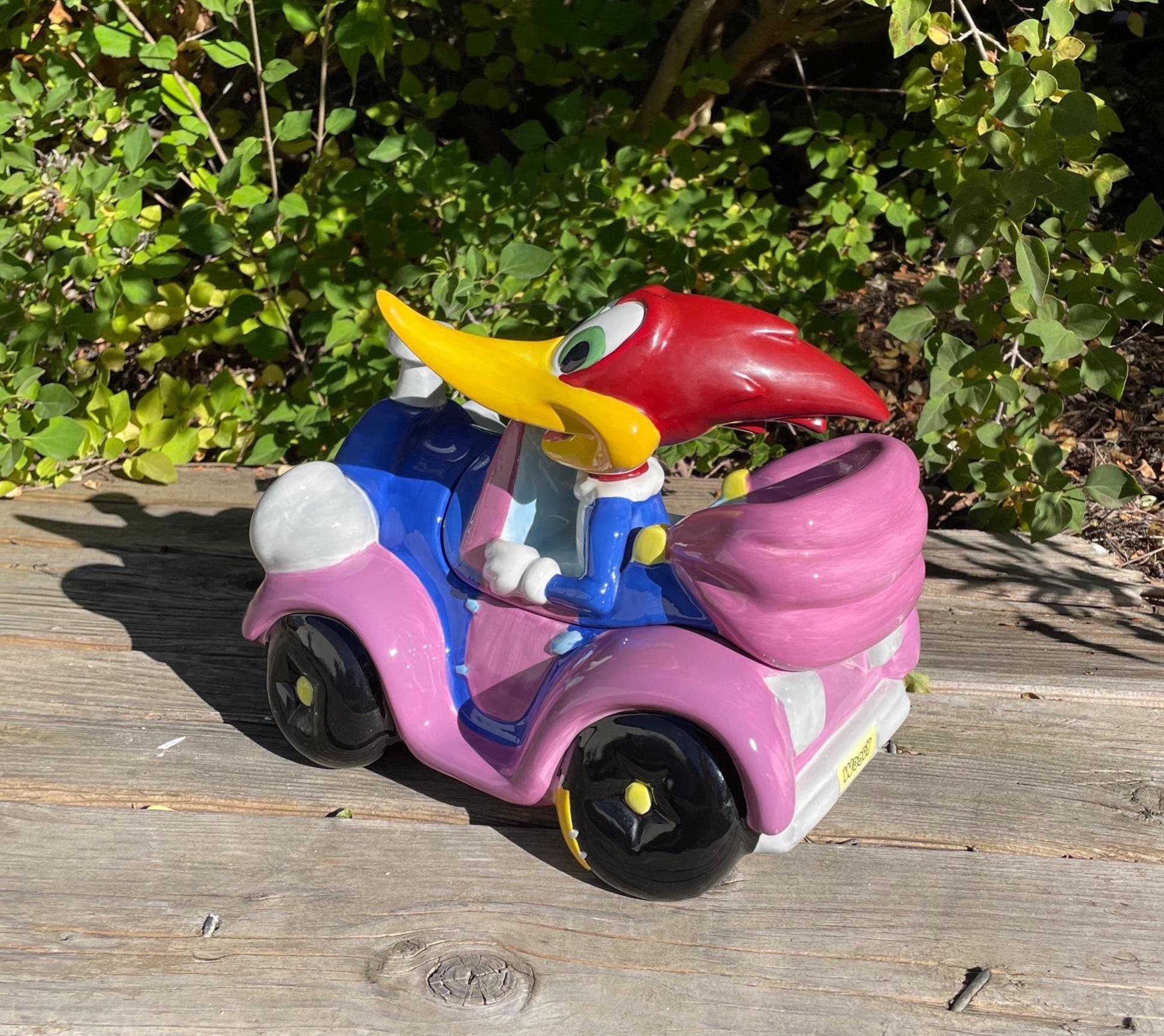 COOKIE JAR * Woody Woodpecker Car, RARE, Very Good Condition 11”x9