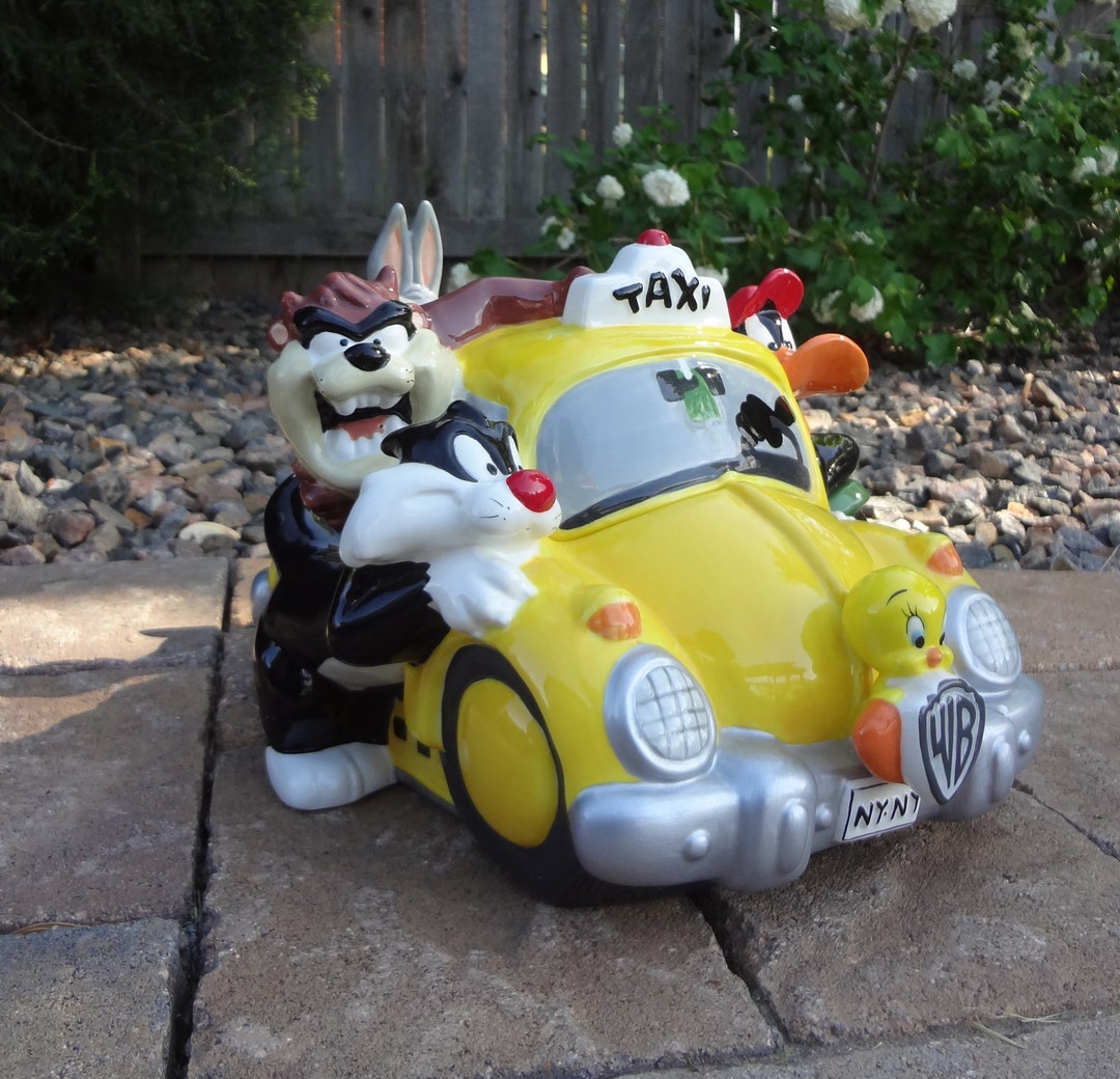 COOKIE JAR TAXI Cab Warner Bros. 1999 Boxed Bugs Bunny Etsy