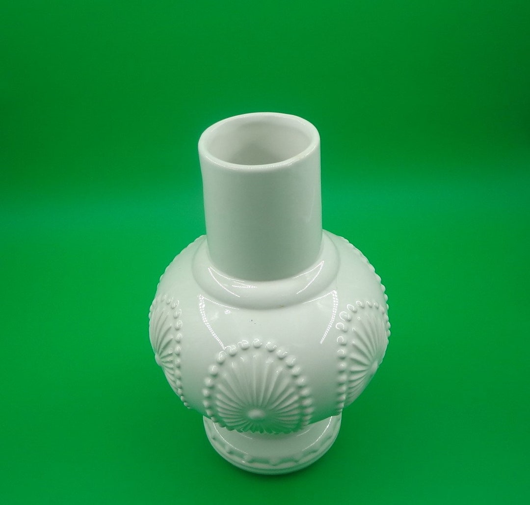 VASE White Knobbed Ceramic Heavy Large Etsy